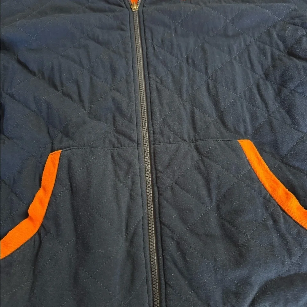 NFL Denver Broncos Navy Blue/Orange Reversible Quilted Jacket - Picture 5 of 9